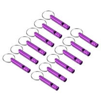 Uxcell Safety Whistle, Aluminum Outdoor Survival Whistle for Hiking, Purple 12 Pack