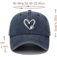thumbnail image 5 of 2025 Unisex Baseball Cap Spring Autumn Heart Dog Paw Print Washed Style Outdoor Sun Protection Visor Cap, 5 of 5