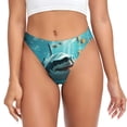 thumbnail image 1 of Balery Realistic Ocean Shark Tangas de Algodón para Mujer con Estampado – Ropa Interior Sexy, Transpirable, G-string-Small, 1 of 6