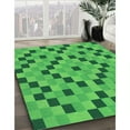 thumbnail image 2 of Ahgly Company Indoor Rectangle Patterned Neon Green Area Rugs, 2' x 4', 2 of 6