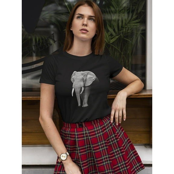 Walking Big Elephant T-Shirt Women -Image by Shutterstock, Female Small
