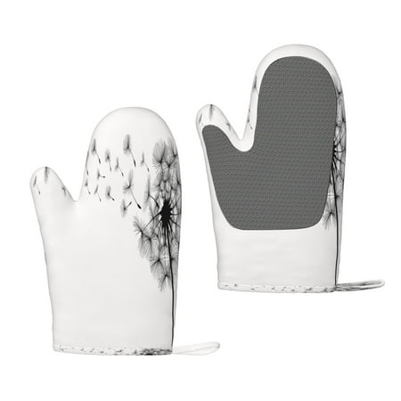 

Lukts Dandelion Blowing In The Wind for Silicone Anti-Scalding Gloves Kitchen Lanyard Gloves for Grilling Baking Cooking