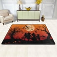 thumbnail image 2 of GZHJMY Children Trick or Treating in Halloween Costume Non Slip Area Rug for Living Dinning Room Bedroom Kitchen, 2' x 3'(24 x 36 Inches), Halloween Holiday Nursery Rug Floor Carpet Yoga Mat, 2 of 6