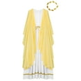 thumbnail image 5 of iiniim Kids Girls Party Dress Princess Robe with Gold Leaf Crown Headwear Yellow 10, 5 of 6