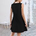 thumbnail image 4 of Summer Fashion Sun Dresses for Womens 2025 Plus Size Casual Solid Color Sleeveless Button V-Neck Dress, 4 of 7