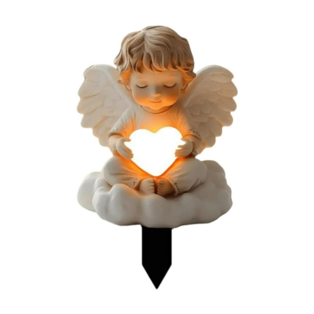 jifeng Decorative Angel Garden Stake 2D Yard Sign Artwork Fashion for Lawn Backyard Boy