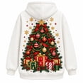 thumbnail image 5 of Unisex Pet Pouch Sweatshirt Couple Matching Xmas Snowman/Reindeer Animal Themed Print Hoodies with Zippers Christmas Cat Carriers Sweatshirts White1 S, 5 of 5