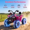 thumbnail image 2 of WOWEHICLE 24V 4WD Kids Ride On ATV, 800W Electric 4-Wheeler with 2 Seats, Max 5 MPH, Ages 3-8, Pink, 2 of 7