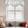 thumbnail image 3 of Tie Up Valances for Windows, Sage Green Shell Adjustable Valance Curtains Window Treatment for Living Room, Coastal Nautical Seahorse Conch Coral Rod Pocket Kitchen Curtains & Drapes 42x18 Inch, 3 of 9