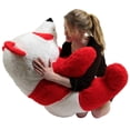 thumbnail image 4 of Valentine's Day Big Plush Animal Customizable Giant Stuffed Red Panda Bear 32 Inches Soft with Personalized Heart on Chest to Express Love, Made in USA Huge Plushie Packed in Big Box Ready to Hug, 4 of 11
