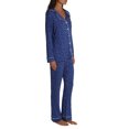 thumbnail image 2 of Blis Women's Long Sleeve Classic Button Down Pajama Pant Set, 2 of 3