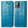 thumbnail image 7 of Allytechgroup Flip Wallet Case [Cat & Dog Cute Embossed Pattern] for T-Mobile REVVL 6 Pro 5G with Card Slots Cash Holder, Stylish Magnetic Clasp Kickstand Shockproof Cover with Hand Strap, Blue, 7 of 7