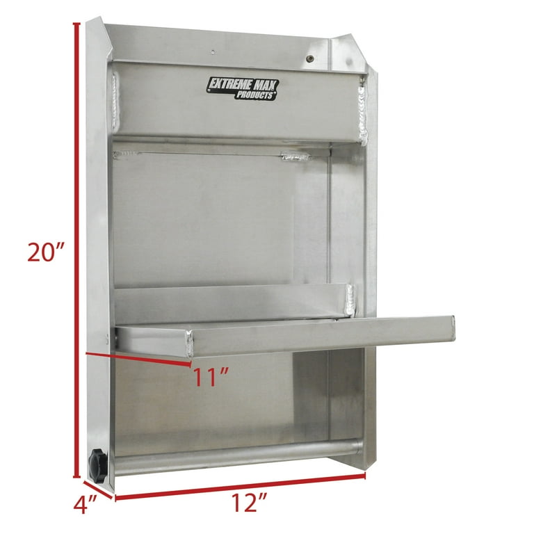 Pit Posse 607 Aluminum Broom Hanger Rack Holder Race Car Enclosed Cargo Trailer Shop Garage Nhra Silver