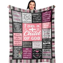 Christian Gifts for Women Faith, Baptism Confirmation Gifts for Girls Kids, Inspirational Religious Birthday Gifts, Catholic Spiritual Gifts for Woman, I Am a Child of God Blanket 60 x 50