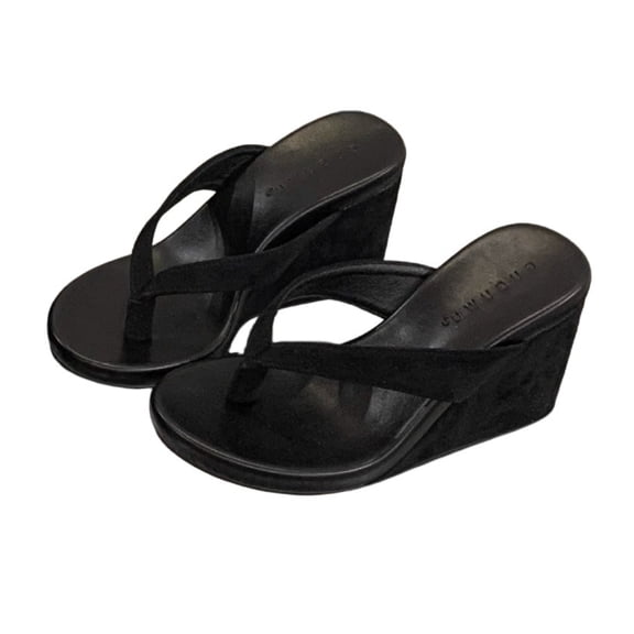 Women’s Platform Wedge Sandals Slip On Thong Heel Casual Summer Shoes