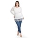 thumbnail image 5 of Blusa con flecos y manga transparente Roman Fashion /Tallas Extras, 163 (Blanco) blanco 40, 5 of 6