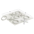thumbnail image 4 of DecMode 12" x 1" Silver Metal Tic Tac Toe Game Set with Clear Acrylic Plastic Board, 1-Piece, 4 of 10