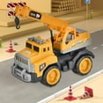 thumbnail image 2 of Large Durable Crane Toy, Inertia-Powered Engineering Vehicle Model, Heavy Lift Construction Play for 3+ Years, Alloy Hoisting Vehicle, 2 of 9