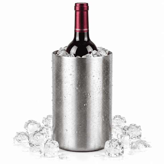 Elegant Double Wall Stainless Steel 10oz Insulated Mug & Wine Chiller, No Condensation, Keeps Drinks Hot or Cold for Coffee, Tea, Water, Wine