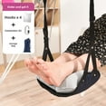 thumbnail image 1 of Ergonomic Inflatable Foot Rest Pillow with Manual Pump - Portable Polyester Cushion for Office Under-Desk Support, Travel Naps on Flights/Trains, and Comfortable Resting - Durable Compact Design in, 1 of 6