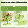 thumbnail image 6 of Adjustable Height Book Stand Reading Stand Multi Angle Desktop Book Holder Portable Reading Shelf with Expandable Panel Storage Base Clear Page Clips for Books and Tablets, 6 of 6