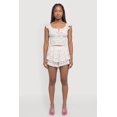 thumbnail image 2 of Women's Floral Ruffled Tiered Shorts, 2 of 4