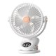 thumbnail image 1 of Clip de carga USB en ventilador de 5 velocidades con ventilador de escritorio con luz LED para oficina en casa, 1 of 9