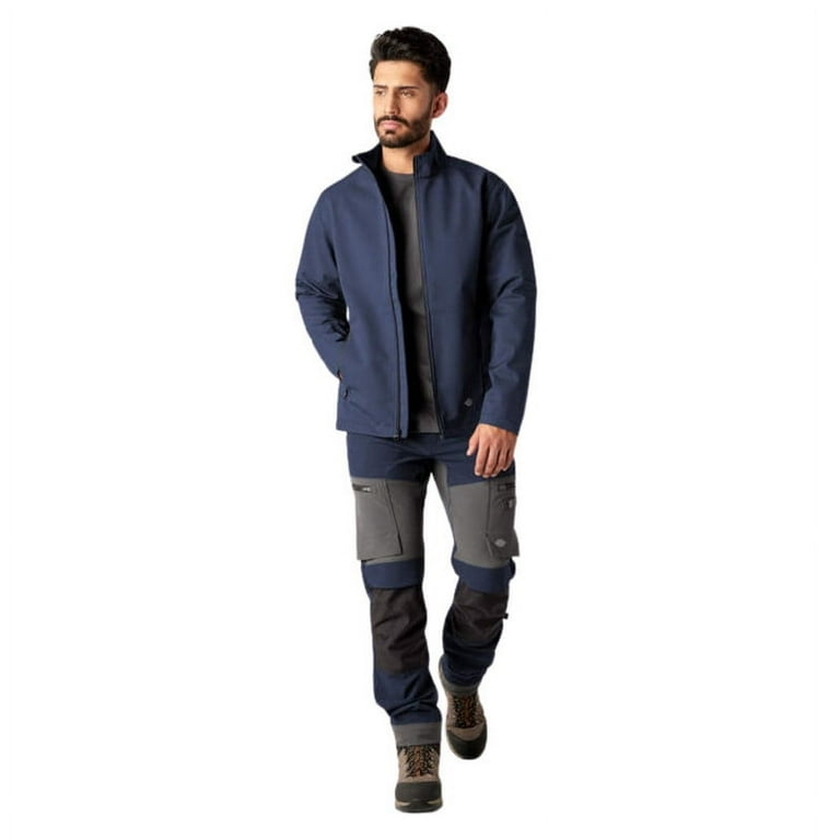 Dickies Men's Ripstop Softshell Jacket, Navy Blue, XL