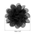 thumbnail image 2 of Uxcell 3.9" Chiffon Flowers Mesh Fabric Flowers Sewing Fabric Appliques Black 10 Pcs, 2 of 6