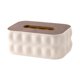 thumbnail image 3 of Dispensador de papel con tapa para caja de pañuelos, rectangular, creativo, para guardar pañuelos faciales Blanco, 3 of 9