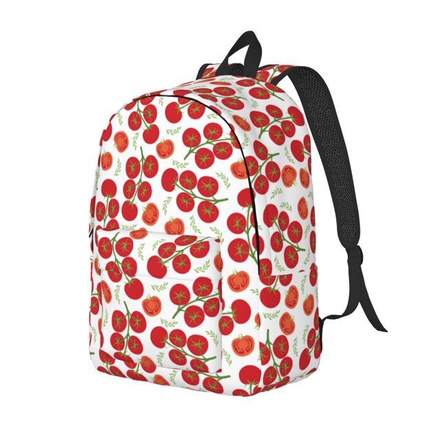 Disketp Tomato Mochila de Lona Estampada, Mochila Escolar de Viaje Ligera para Estudiantes y Portátil-Medium