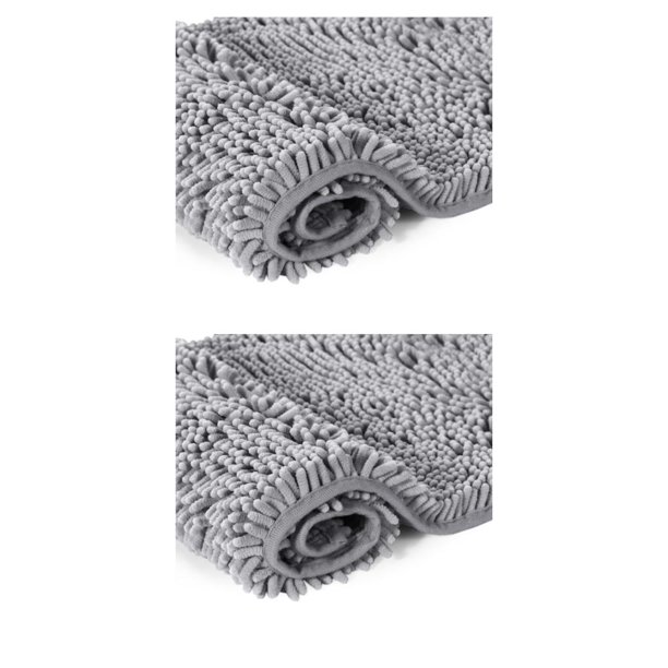 Ounissouiy Alfombrilla de secado rápido con absorción de agua excepcional Alfombrilla para pies de baño Entrada segura Gris claro 20 * 32 gris claro 20*32 pulgadas 2piezas