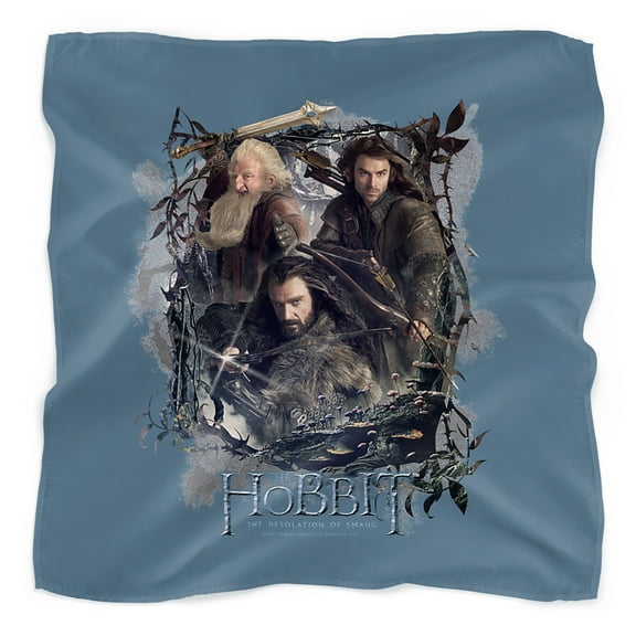 The Hobbit Three Dwarves Bandana (21 in x 21 in)