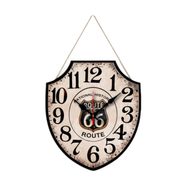 Reloj de pared de madera con números arábigos para decoración Blanco
