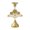 D Golden, variant on KGJQ Vintage Metal Candle Holder, Romantic Candlestick Dinner Table Centerpiece, Retro Aged Texture Decor for Wedding Party and Home Anniversary Decorations