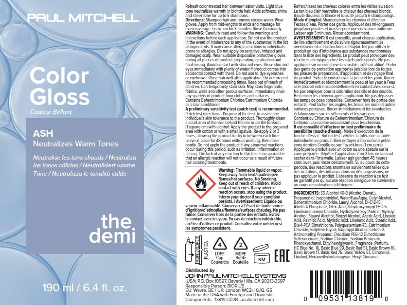 The Demi Color Gloss, Ash, 6.4 oz.