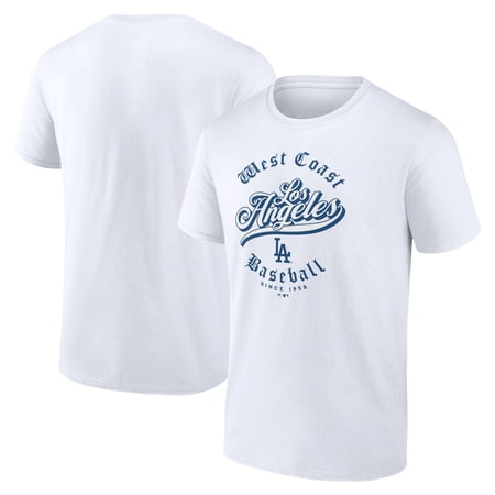 Men s White Los Angeles Dodgers West Coast Baseball T-Shirt Men s White Los Angeles Dodgers West Coast Baseball T-Shirt