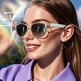 thumbnail image 2 of Smart Glasses With Wireless Earbuds, Anti Blue Light, Bluetooth, Lightweight, For Men And Women,White, 2 of 6