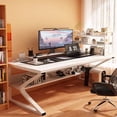 thumbnail image 4 of Mesa plegable de plástico para ordenador portátil, silla de oficina para juegos, escritorios para habitación, muebles de estudio, soportes para Tv, escritorio con cajones Ufficio Bad, 4 of 4