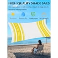 thumbnail image 3 of Yellow and White Striped Sun Shade Sail 12' x 16', Modern Minimalist Vertical Lines Rectangle Outdoor Sunshade Canopy, Waterproof UV Block Patio Covers for Garden Yard Beach, 3 of 9
