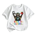 thumbnail image 2 of Girls Crew Neck Printed Short Sleeve T-shirt for Back to School,Comfortable Casual Kids Tops,Matches Pants and Skirts, 2 of 3