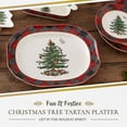 thumbnail image 2 of Spode Christmas Tree Tartan Rectangular Platter - 14-Inch Holiday Serving Platter for Christmas Entertaining - Traditional Tartan Plaid Design with Iconic Tree Motif - Microwave and Dishwasher Safe, 2 of 7