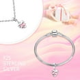 thumbnail image 3 of 925 Sterling Silver Charm for Women Bracelets Necklace Entwined Red Heart Dangle Charm Gift, 3 of 6