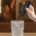 thumbnail image 3 of Ikohbadg Electric Milk Frother and Mini Coffee Maker, Battery Powered Portable Handheld Drink Mixer for Matcha, Latte, Cappuccino, Eggs, Hot Chocolate, 304 Stainless Steel Whisk, Black, 3 of 8