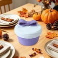 thumbnail image 6 of Sruoe Bow Decor Cotton Rope Covered Storage Bin Two Tone Woven Holiday Sweets Caddy for Desktop Household Stuff, 6 of 6