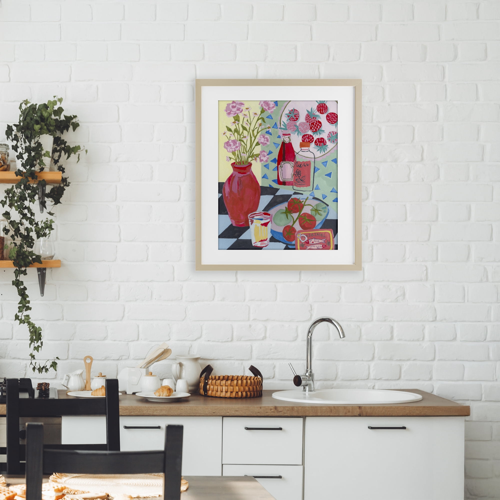 Stupell Industries Kitchen Sauces Still Life Birch Framed Print Under Glass, design by Melissa Wang