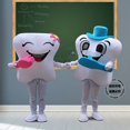 thumbnail image 5 of Disfraz de mascota de diente, disfraz de médico de dientes, fiesta, cuidado dental, personaje de mascota, vestido y diversión, adultos, disfraz de cosplay, educación para la salud, 5 of 5