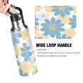 thumbnail image 4 of Insulated Stainless Steel Sports Water Bottle With Straw and Handle,Minimalist Nordic Style Ideal for Outdoor Use 600 ml Daisy, 4 of 7