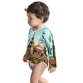 thumbnail image 3 of Xecao Iconic Global Landmarks Print Baby unisex-baby Cotton Long-sleeve Bodysuits-6 Months, 3 of 6