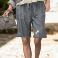 thumbnail image 2 of B91xZ Shorts de Course pour Femmes Taille Haute Décontractée Extensible avec Poches, Gris TTTG, 2 of 4